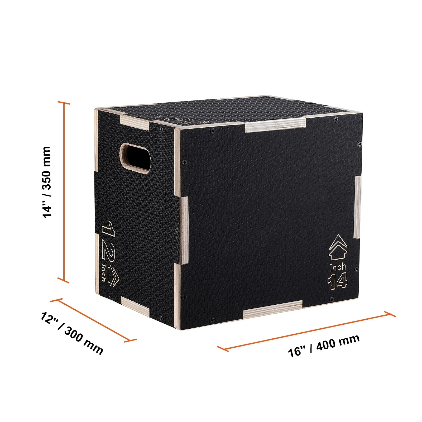 3 In 1 Wooden Plyometric Jump Box For Home Gym Strength Training