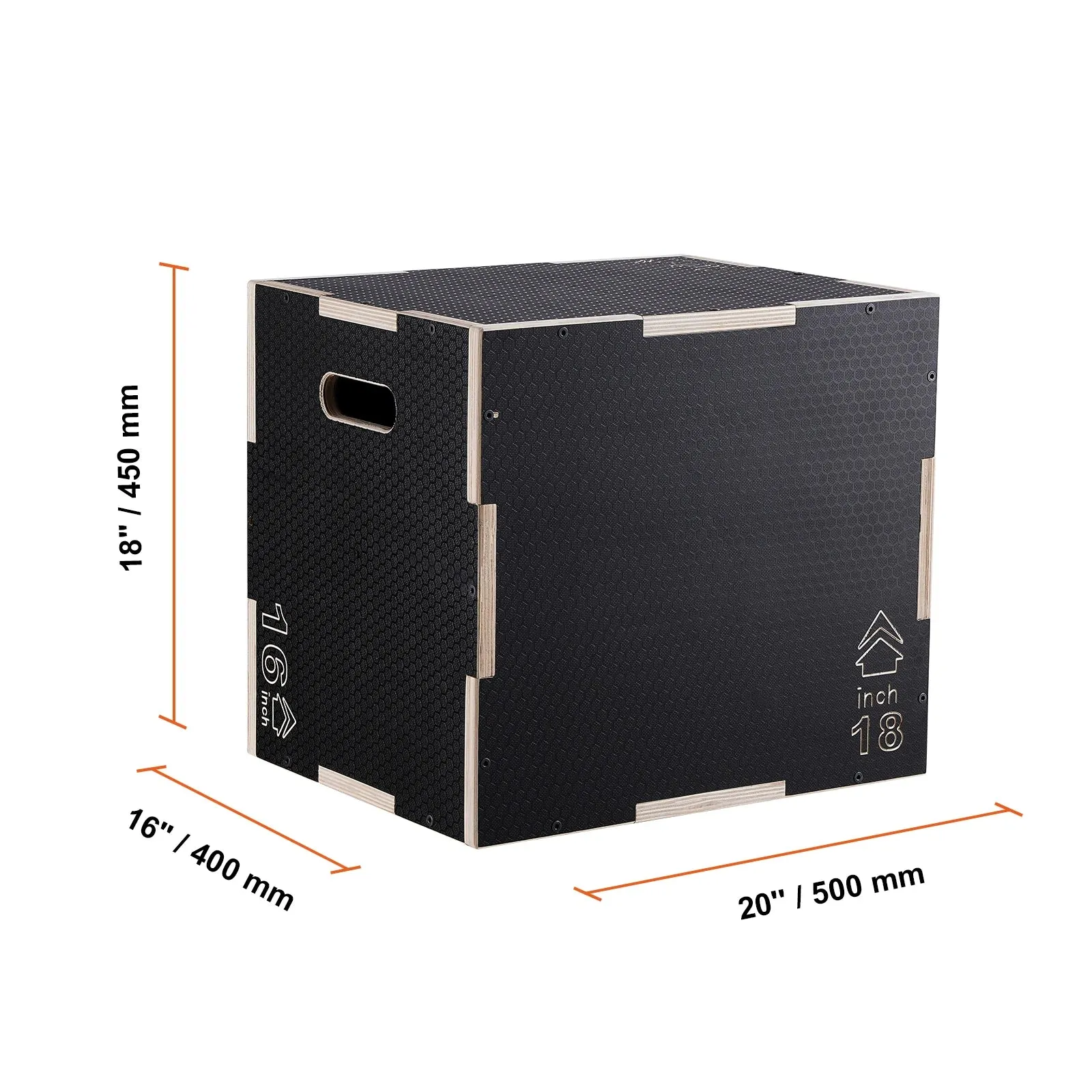 3 In 1 Wooden Plyometric Jump Box For Home Gym Strength Training