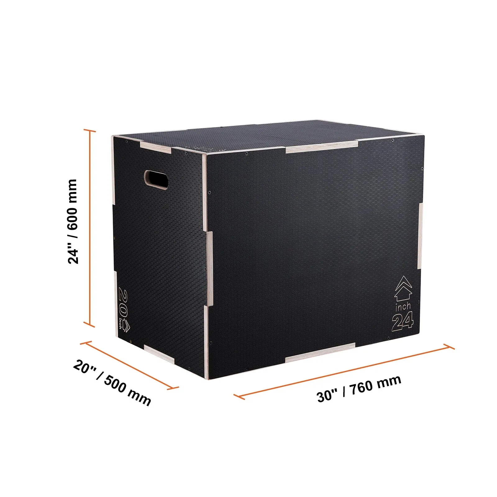 3 In 1 Wooden Plyometric Jump Box For Home Gym Strength Training
