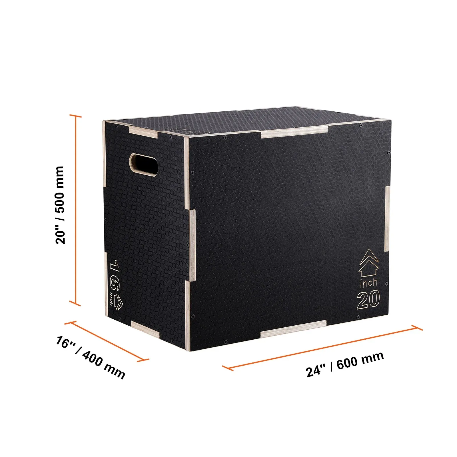 3 In 1 Wooden Plyometric Jump Box For Home Gym Strength Training