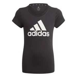 adidas Essentials Big Logo Tee - Girls - Black White