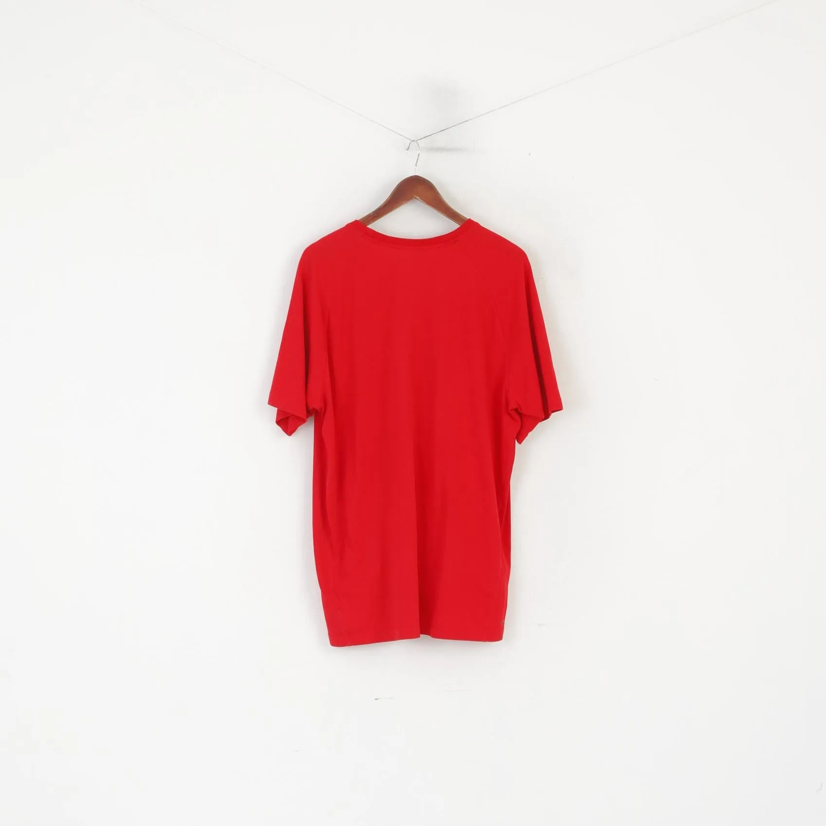 Adidas Men XL T-Shirt Red Cotton Vintage Sport Clima 365 Performance Essentials Top