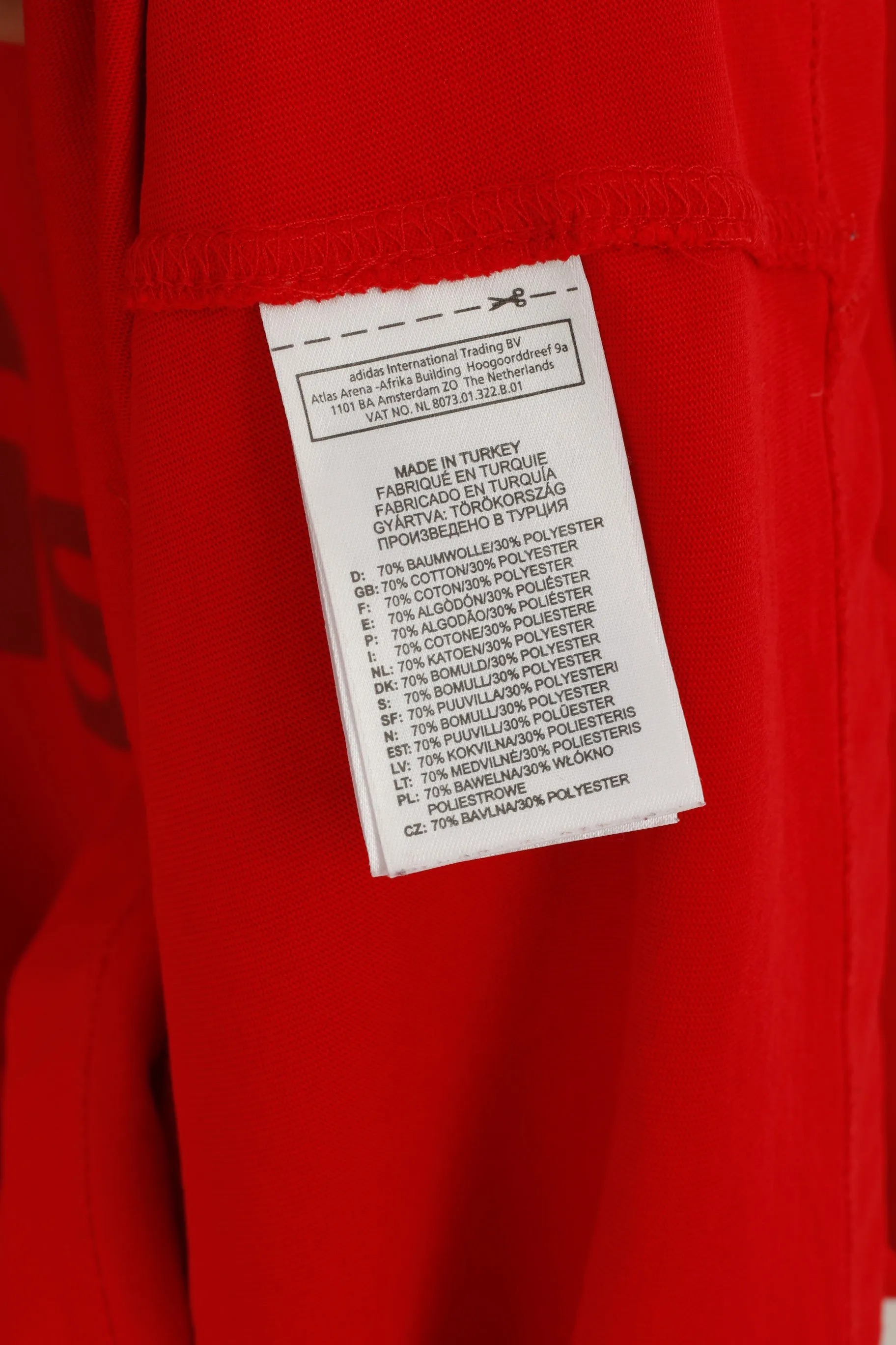 Adidas Men XL T-Shirt Red Cotton Vintage Sport Clima 365 Performance Essentials Top