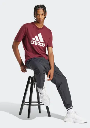Adidas Men's Essentials Single Jersey Big Logo Tee Burgundy <br> IS1301