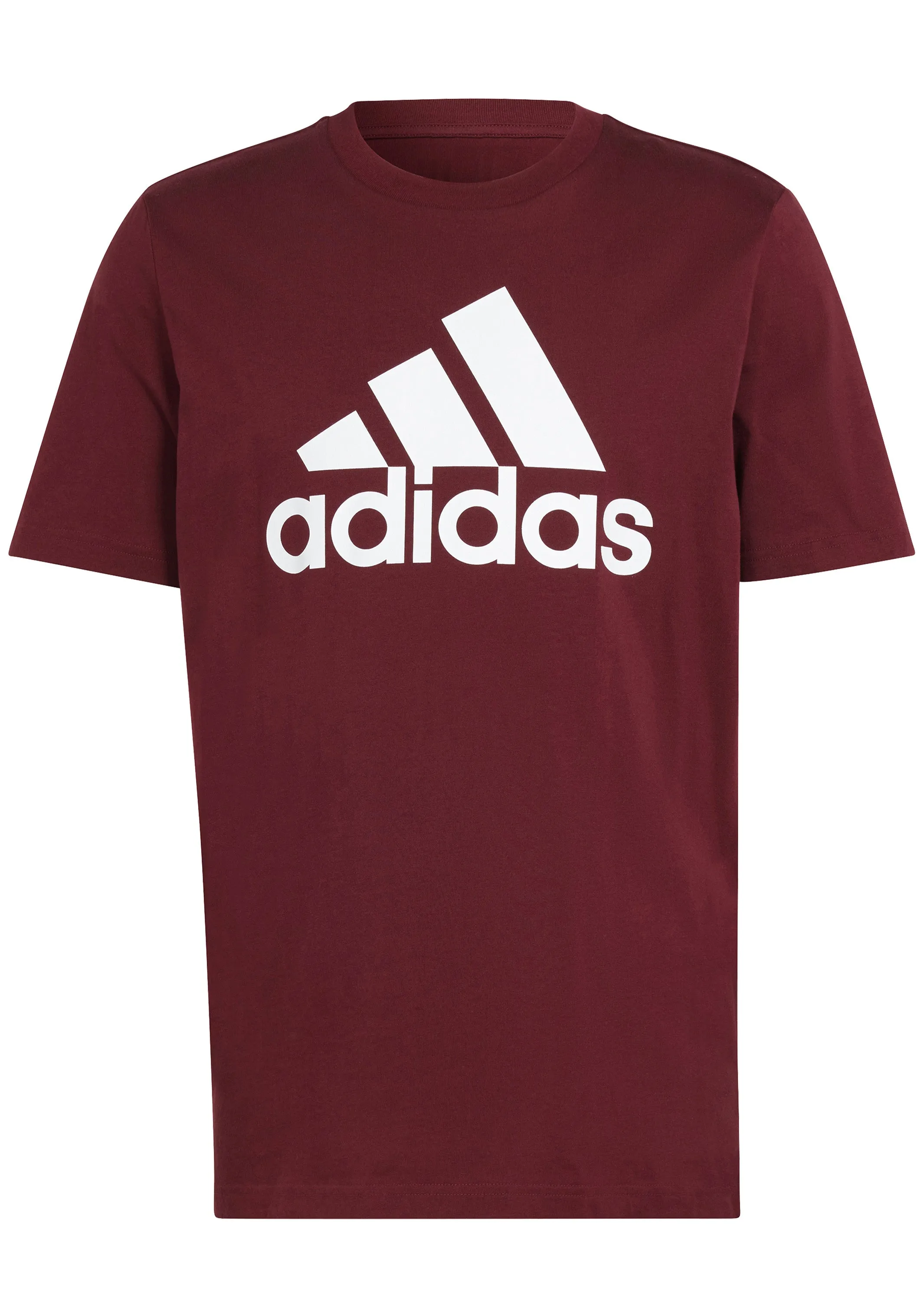 Adidas Men's Essentials Single Jersey Big Logo Tee Burgundy <br> IS1301