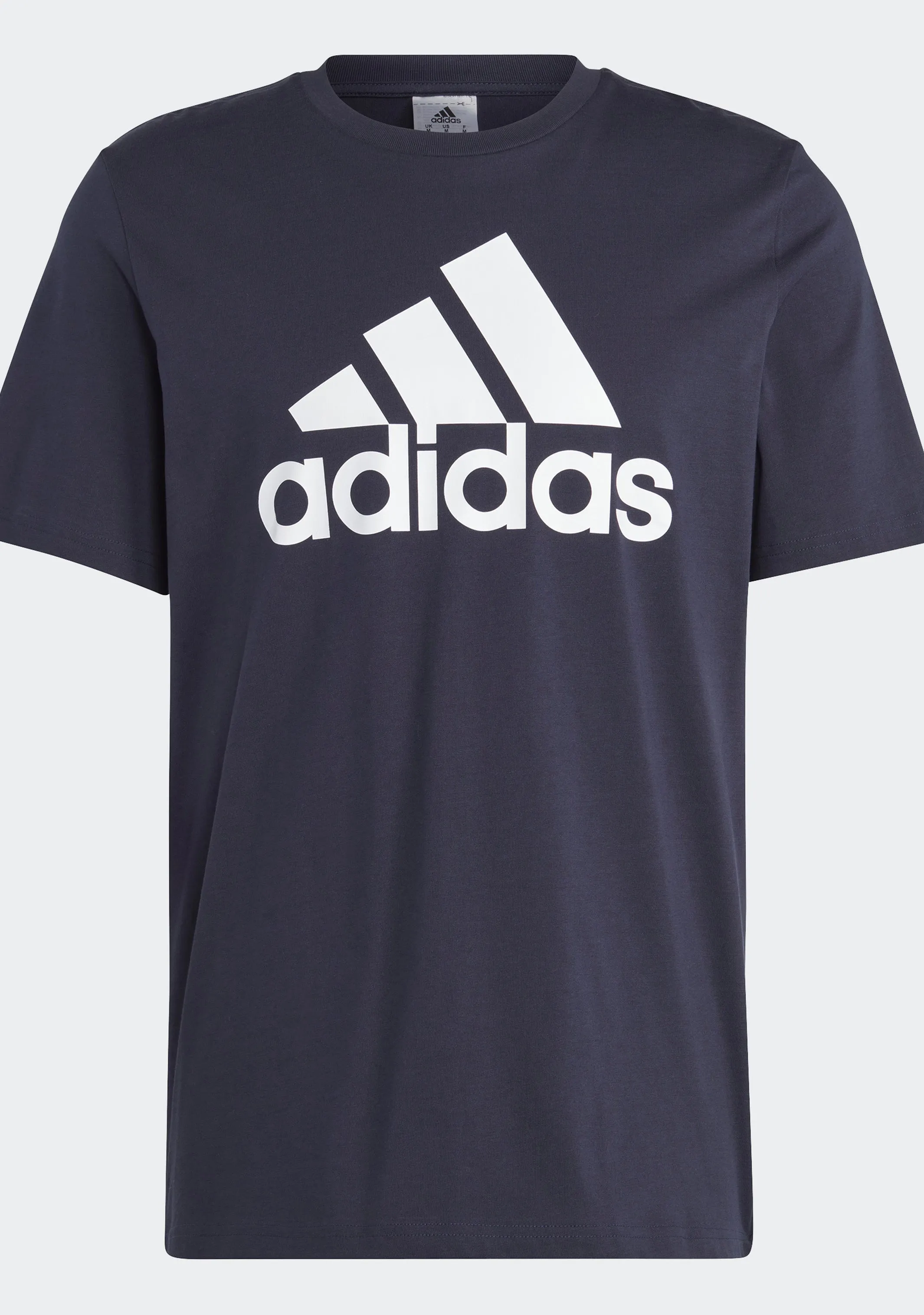 Adidas Men's Essentials Single Jersey Big Logo Tee Navy <br> IC9348
