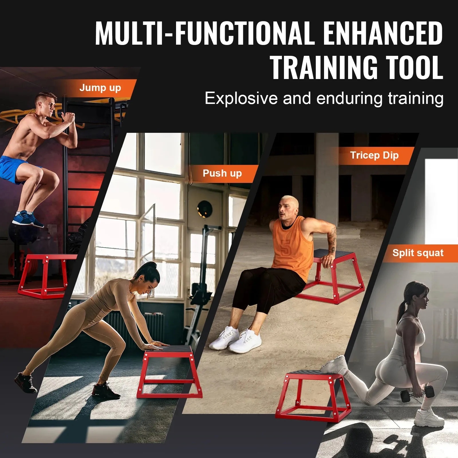 Anti-Slip Plyometric Exercise Jump Box For Strength Training