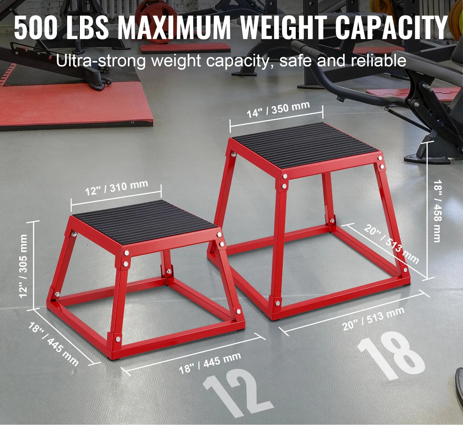 Anti-Slip Plyometric Exercise Jump Box For Strength Training