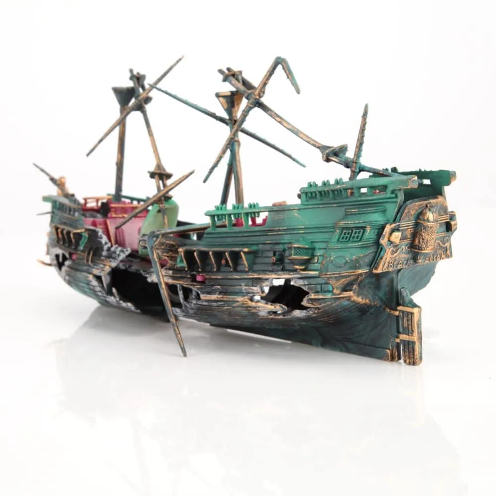 Aquarium Decor Resin Sailing Boat