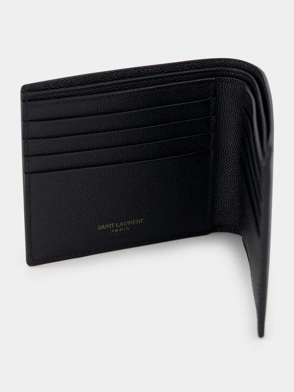Black Grain Leather Cassandre Wallet
