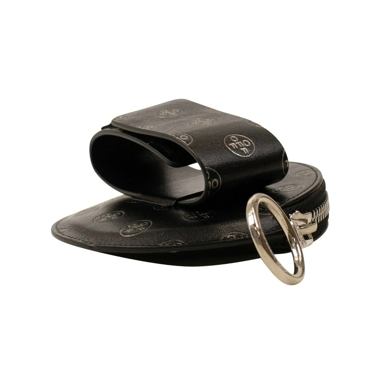 Black Logo Round Coin Pouch