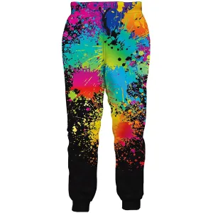 Black Paint Splatter Funny Sweatpants