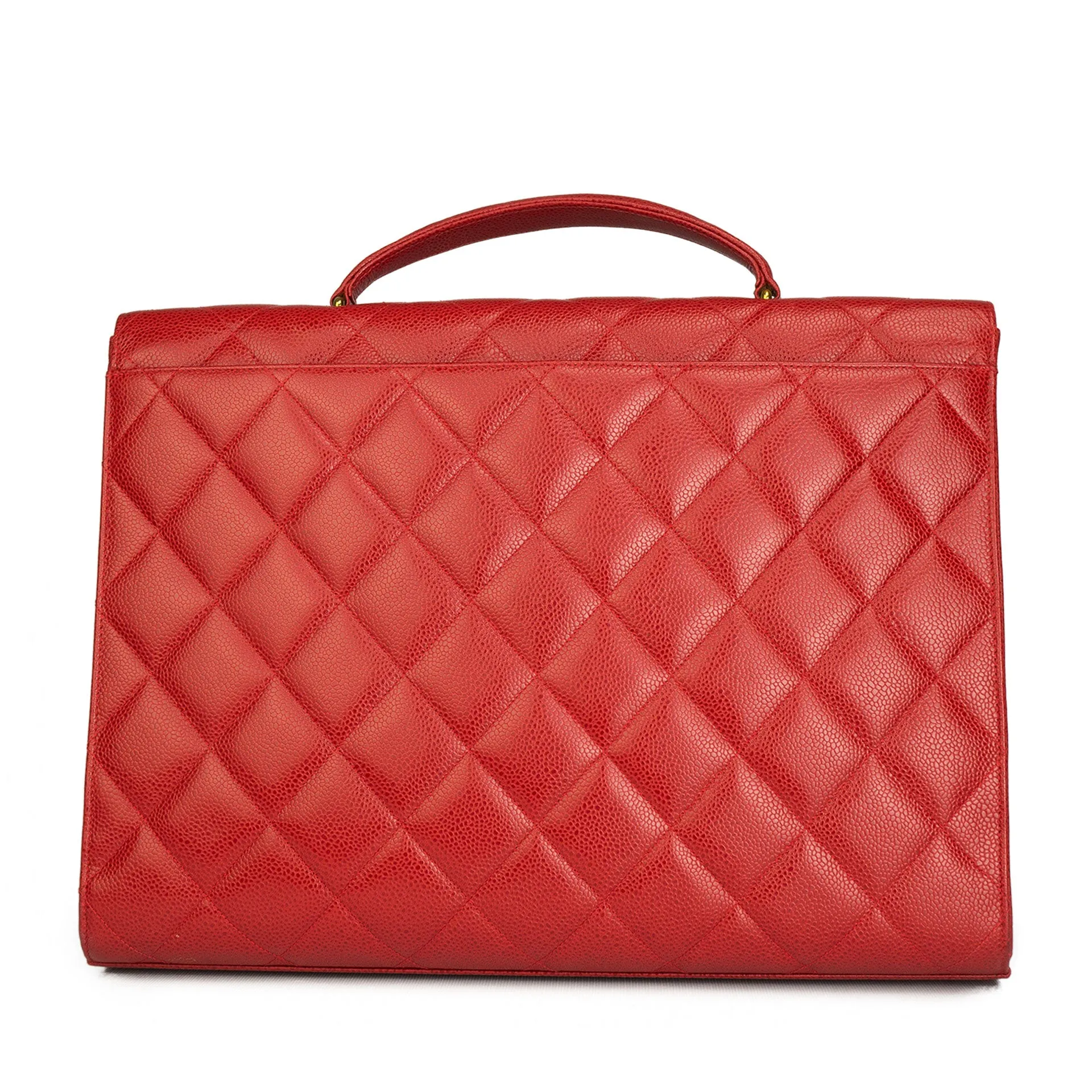 Chanel Red Caviar Vintage Briefcase