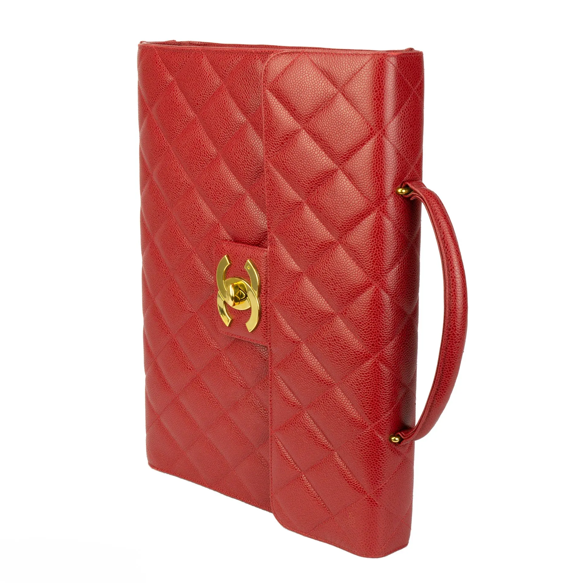 Chanel Red Caviar Vintage Briefcase
