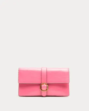 Crossbody Accordion Wallet Crinkled Leather