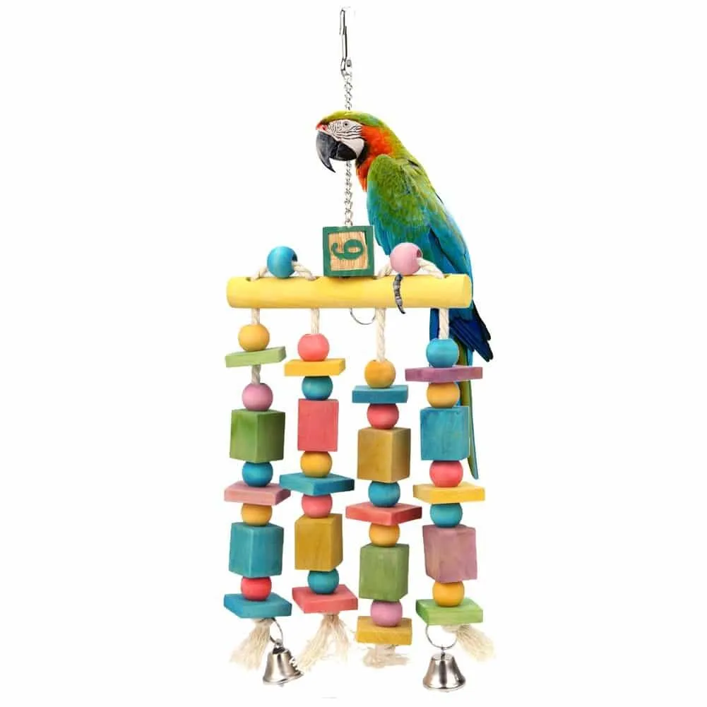 Eco-Friendly Parrot Toy with Bells
