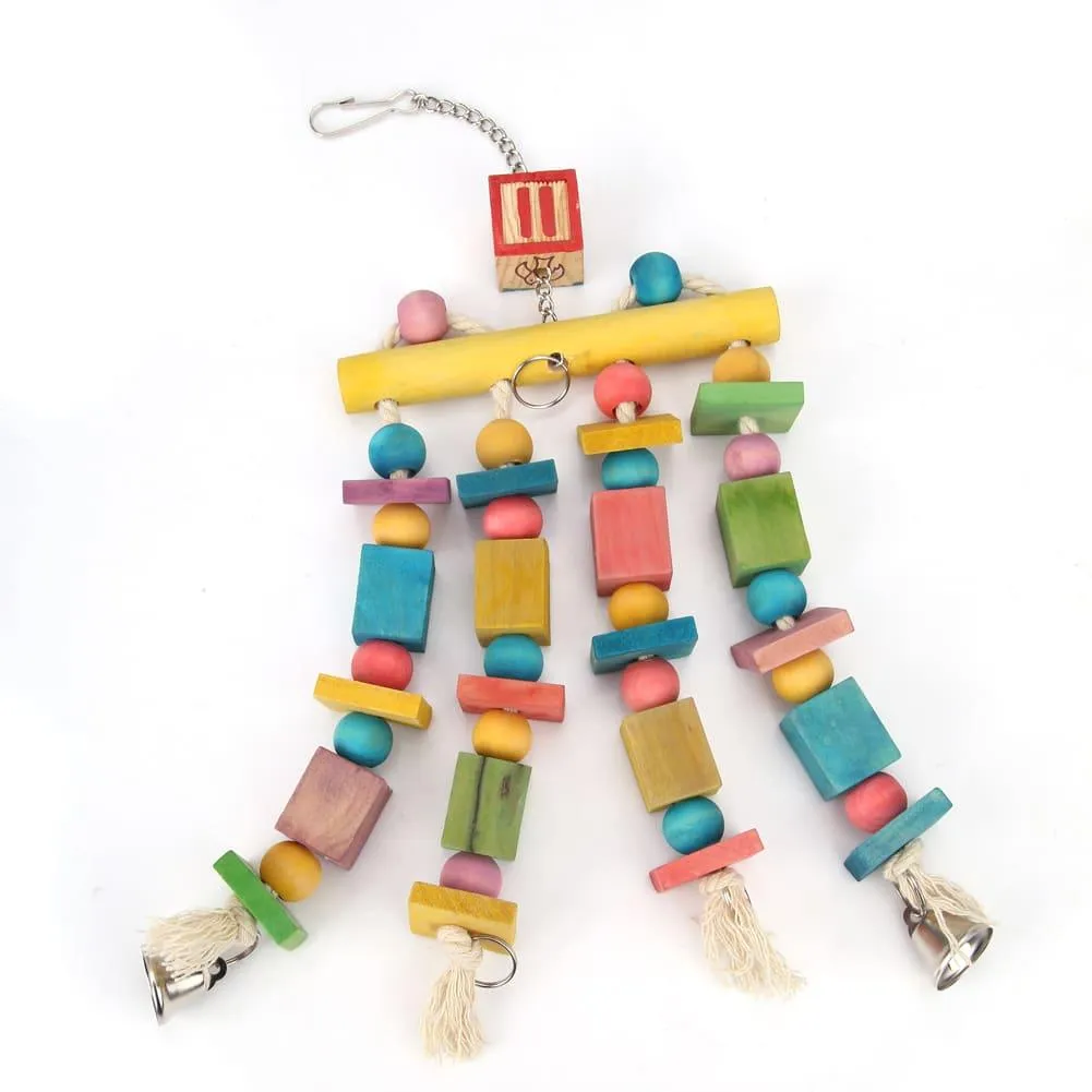 Eco-Friendly Parrot Toy with Bells
