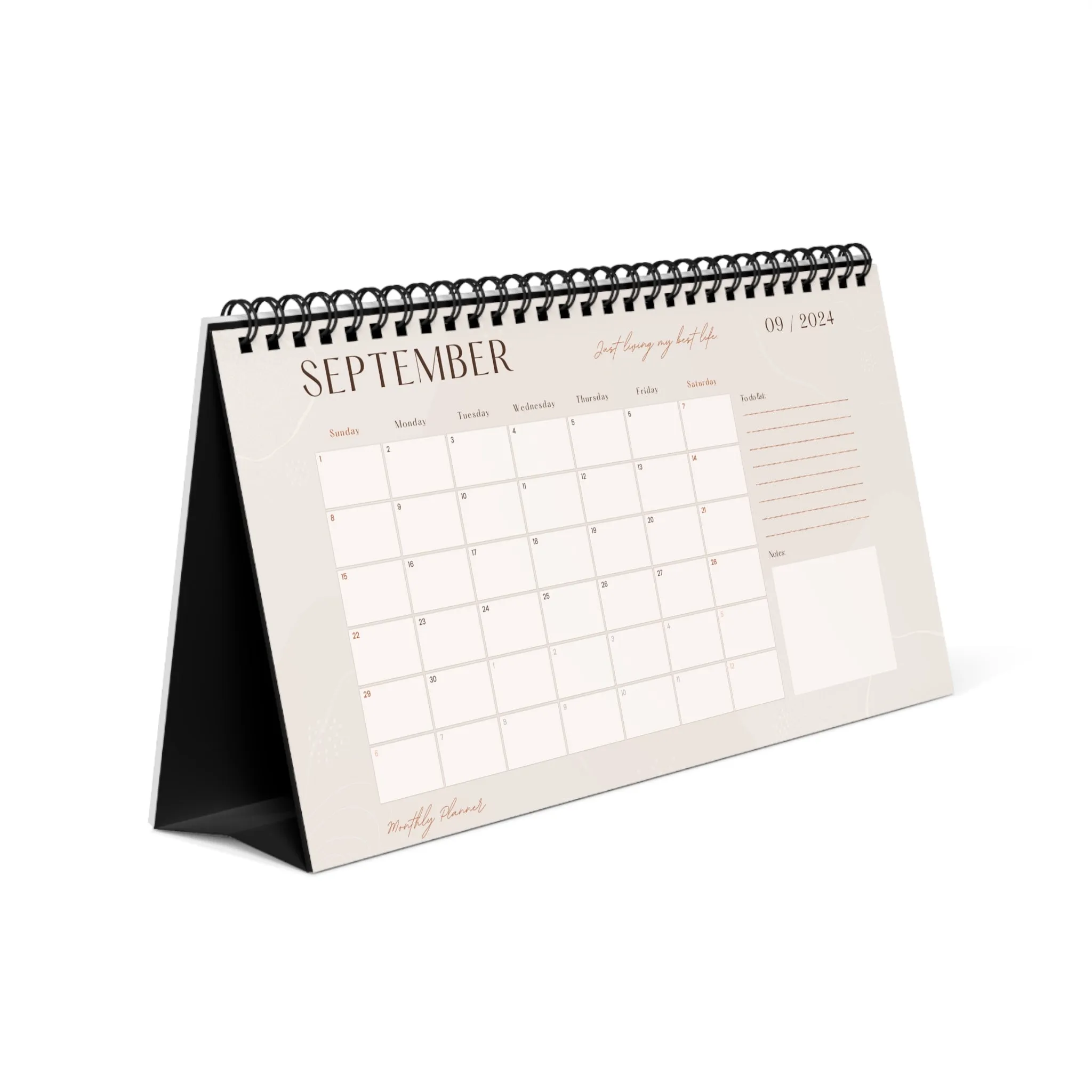 Executive Elegance Desktop Calendar