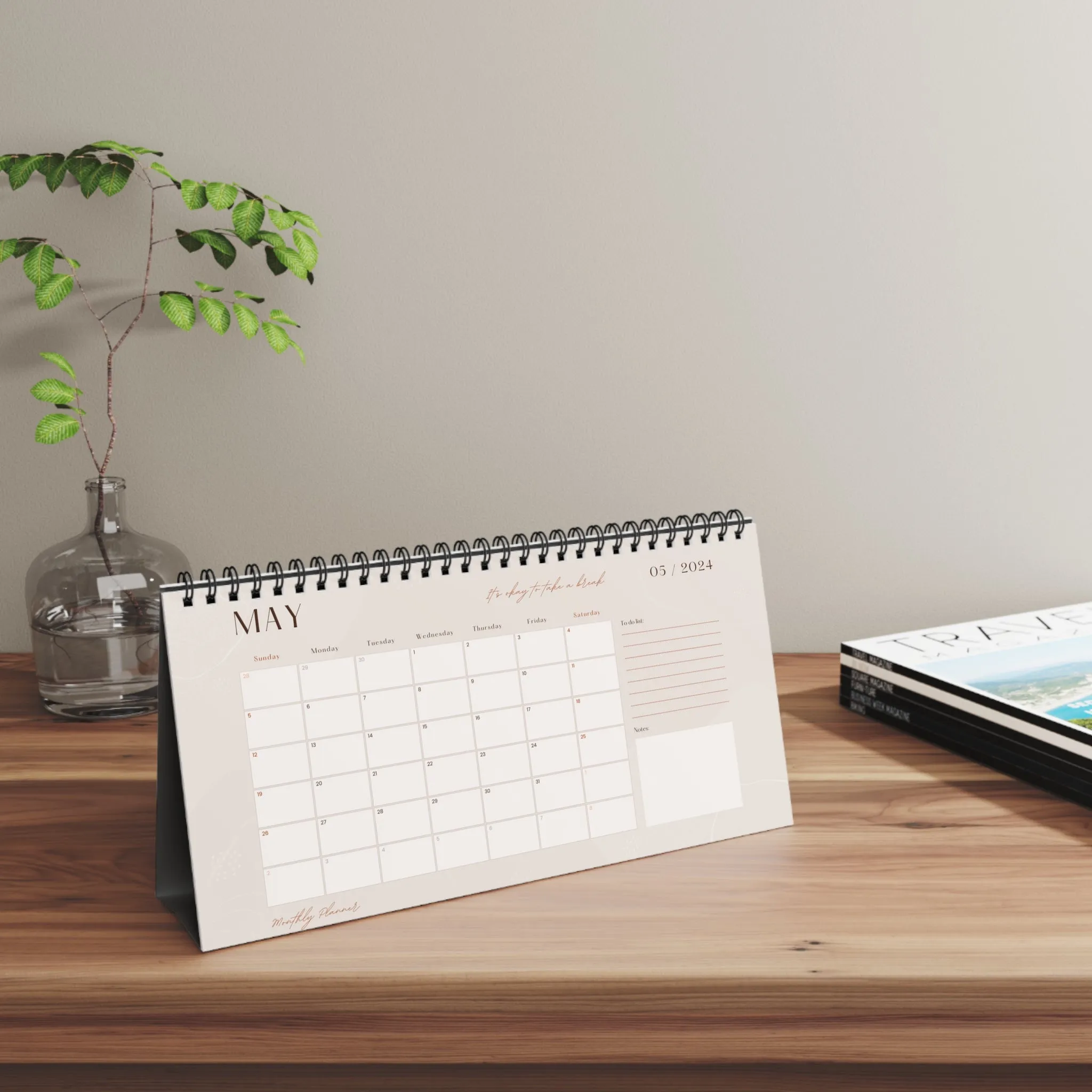 Executive Elegance Desktop Calendar