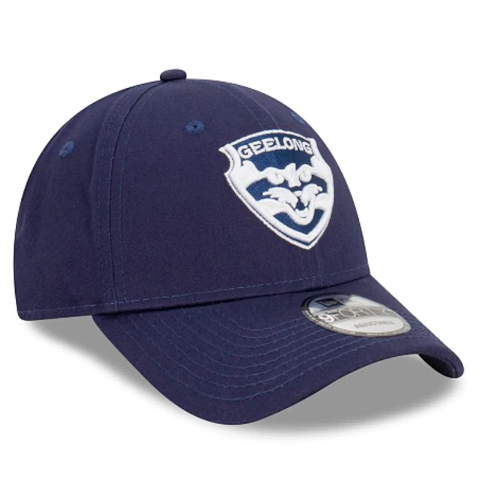 Geelong Cats Official AFL Team Colours 9FORTY Cloth Adjustable Strap Cap By New Era