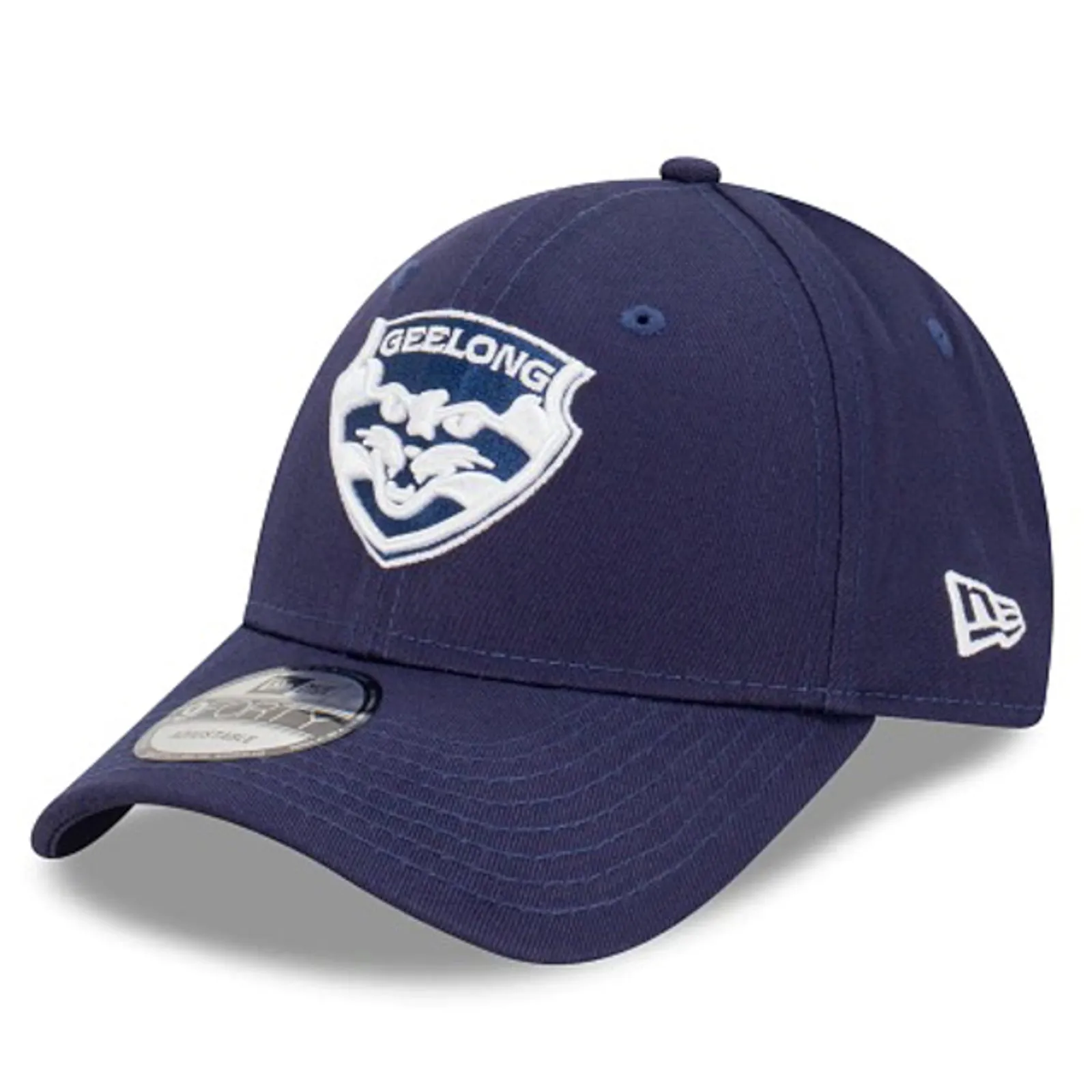 Geelong Cats Official AFL Team Colours 9FORTY Cloth Adjustable Strap Cap By New Era