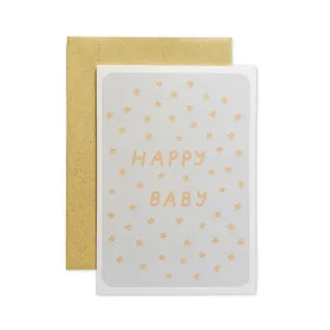Happy Baby Card by Allie Biddle