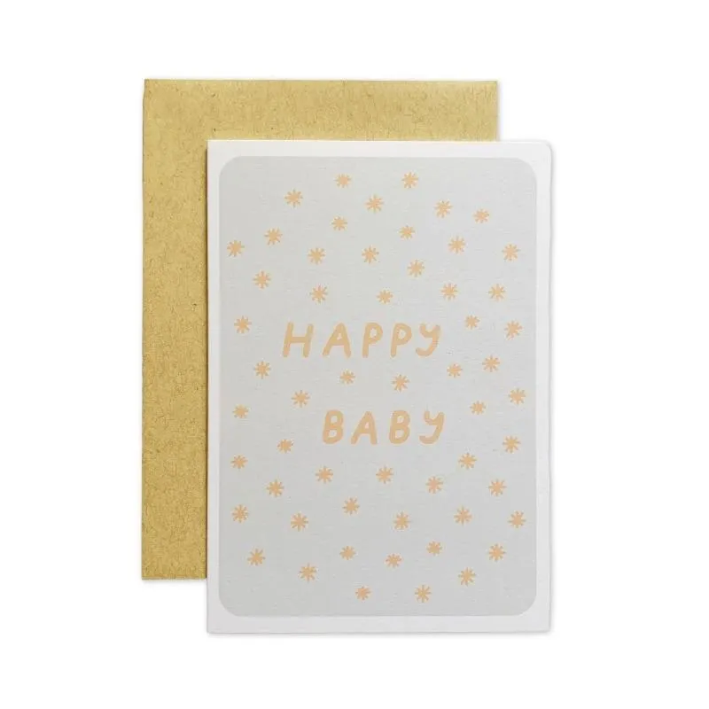 Happy Baby Card by Allie Biddle