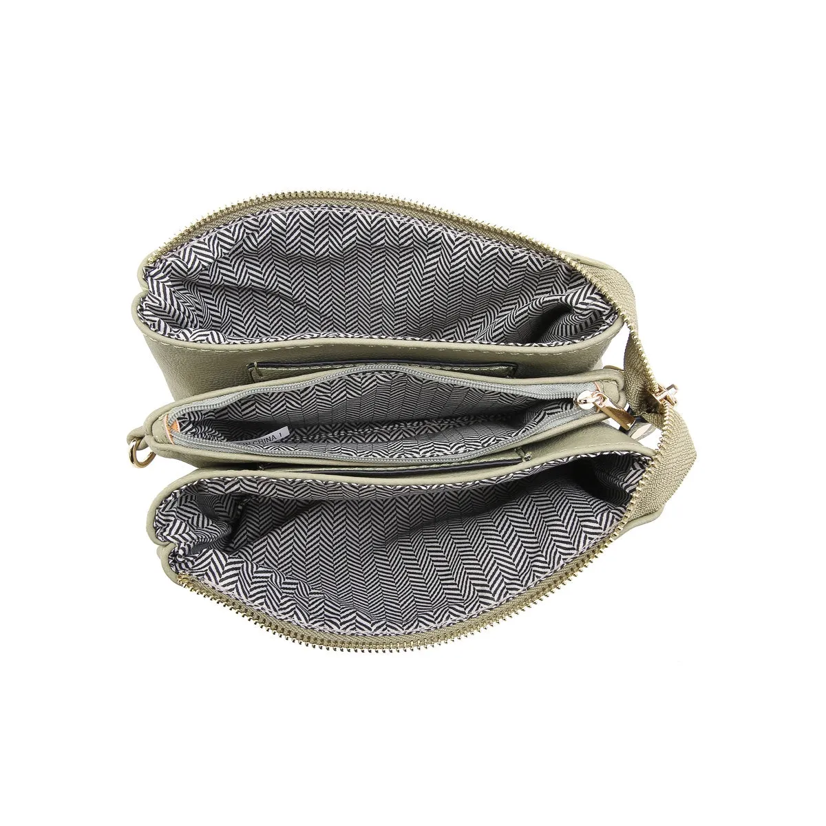 Jen & Co Riley Monogramable Three Compartment Crossbody Or Wristlet In Royal Purple