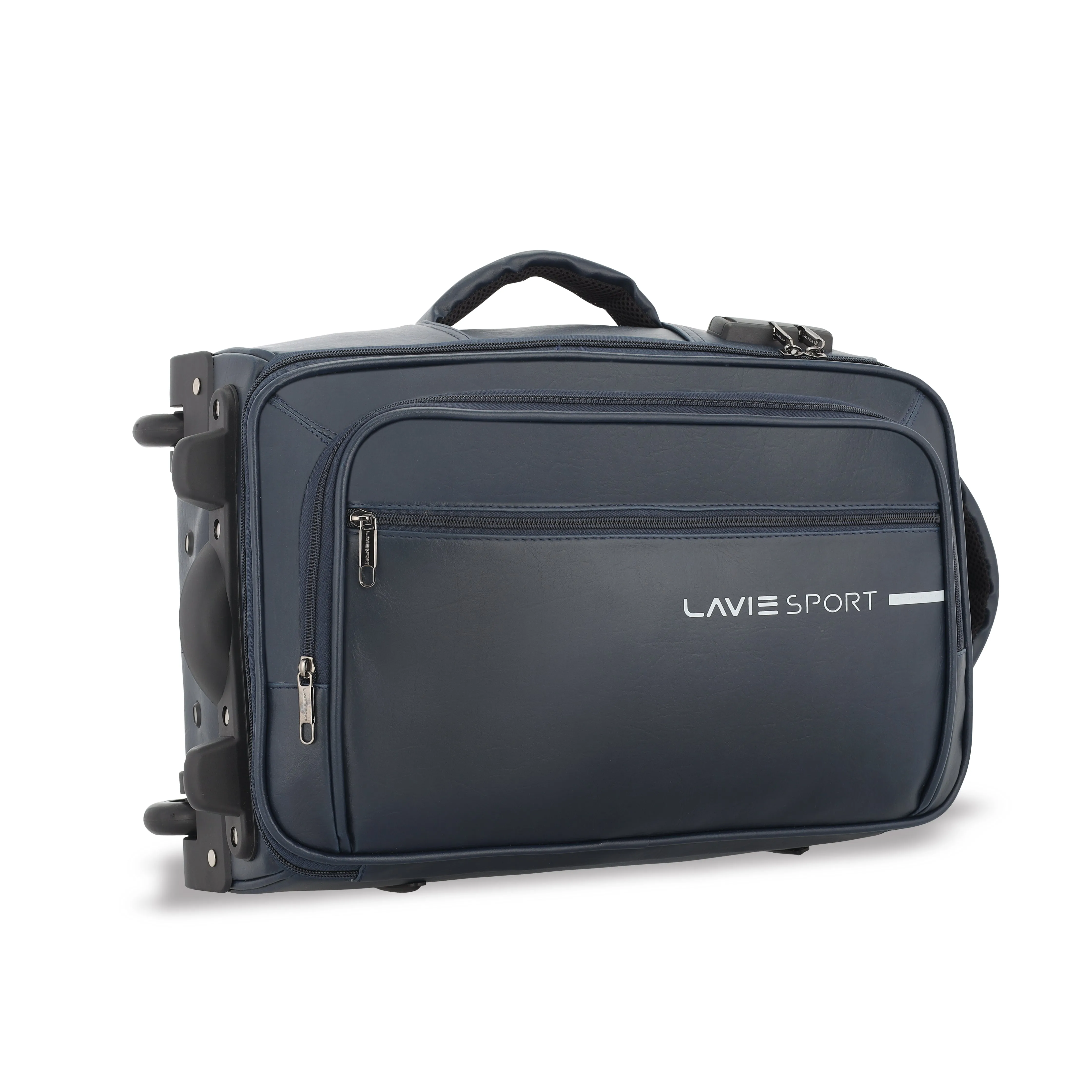 Lavie Sport 45 cms Premium Majestic Pro  Overnighter Laptop Trolley | Duffle Bag Navy