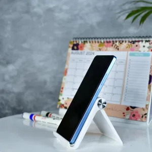 Mayii Trendy Adjustable Silver Tablet Stand with White Hinges