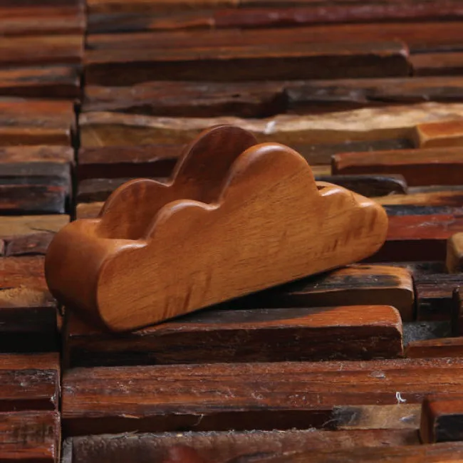 Personalized Mountain And Cloud-Shaped Desktop Business Card Holder