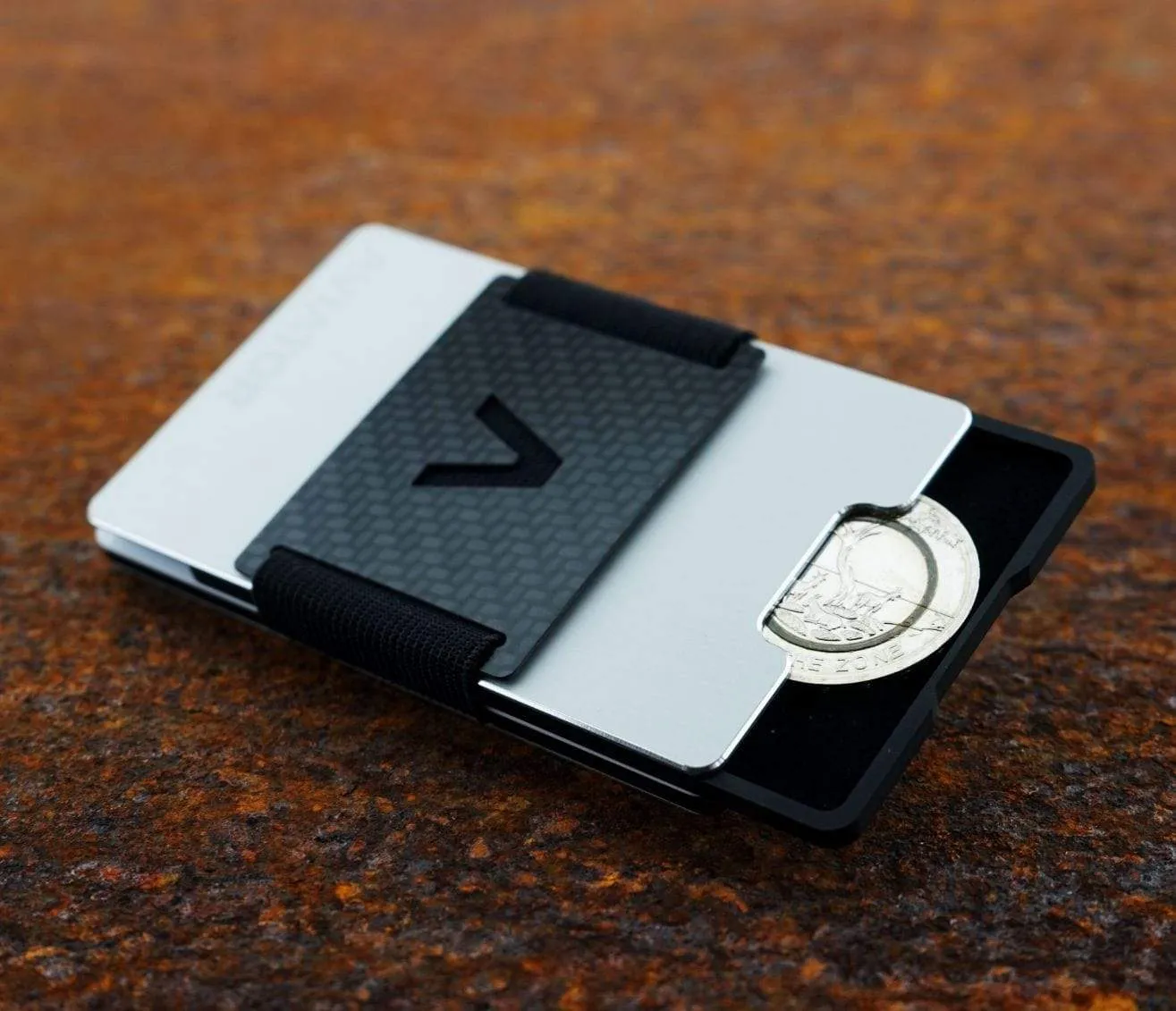 Pure Silver Aluminum Minimalist Wallet   Cash Clip