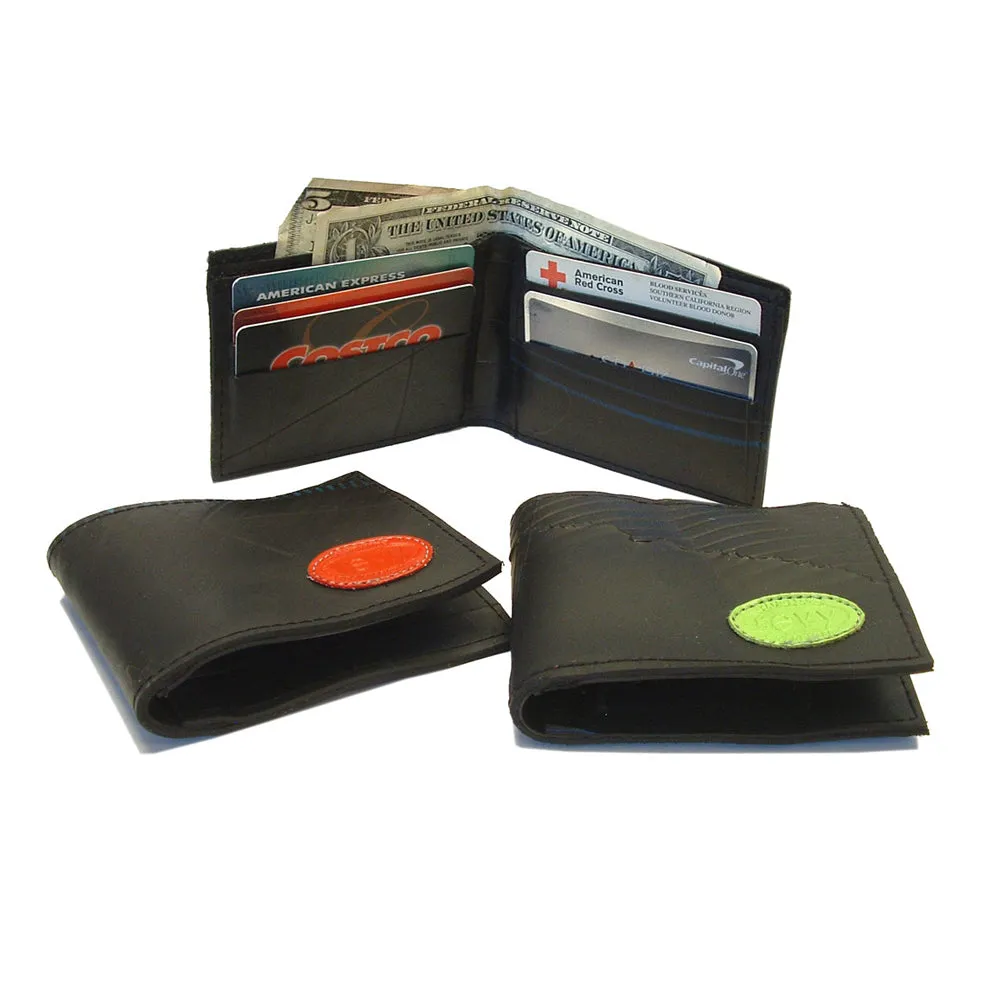Recycled Rubber Tire Wallet with (or without) Logo