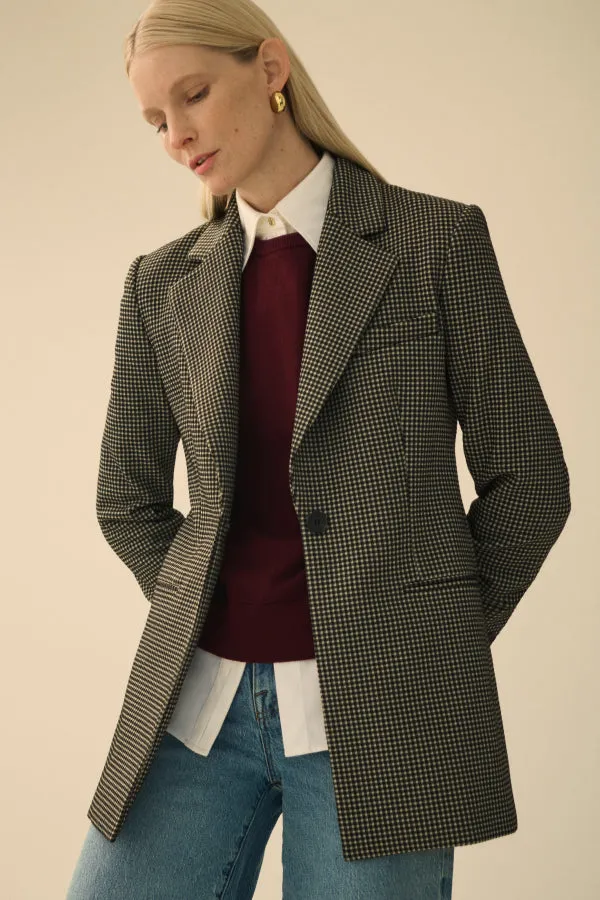Rossi Executive Blazer - Knit Suiting :: Classic Check