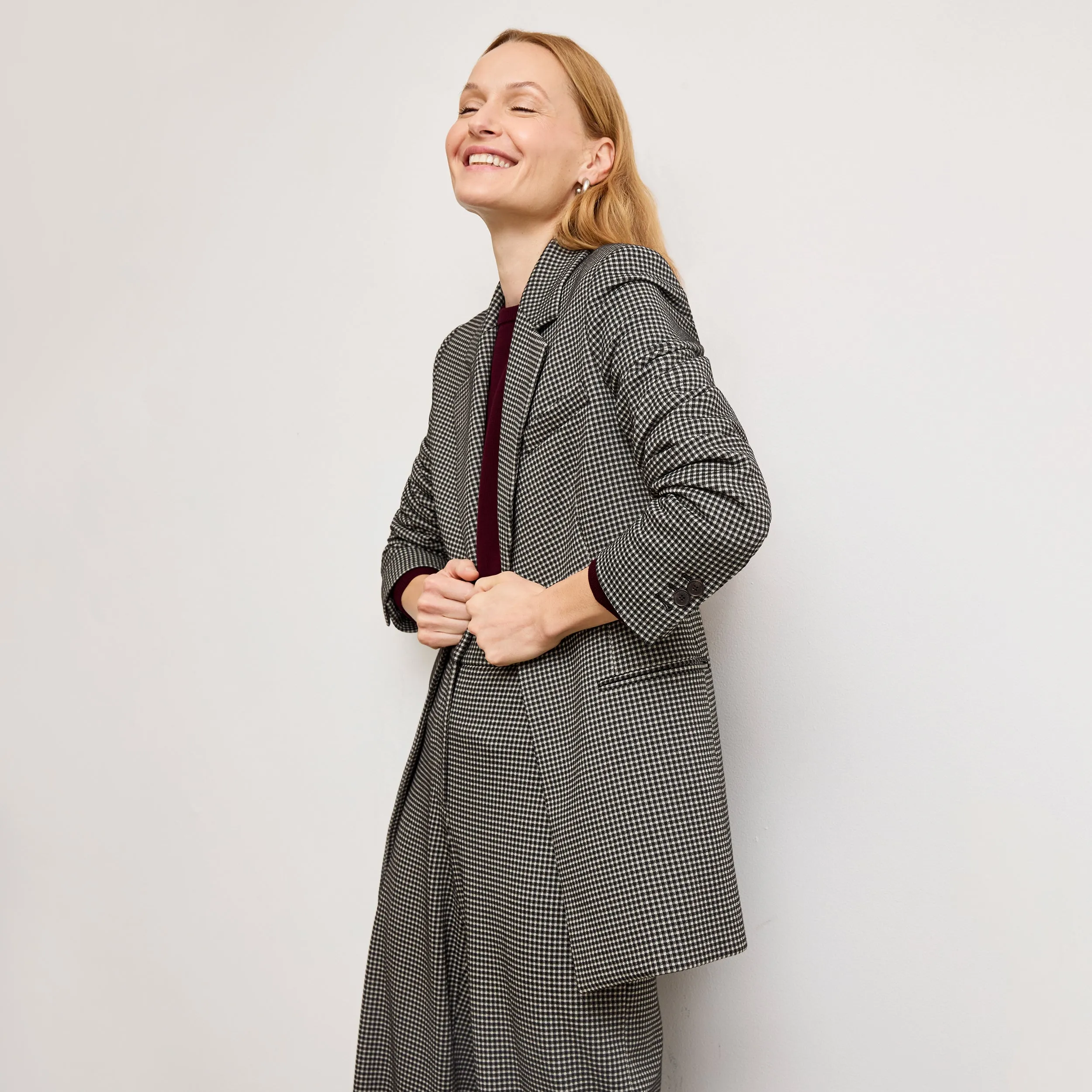 Rossi Executive Blazer - Knit Suiting :: Classic Check