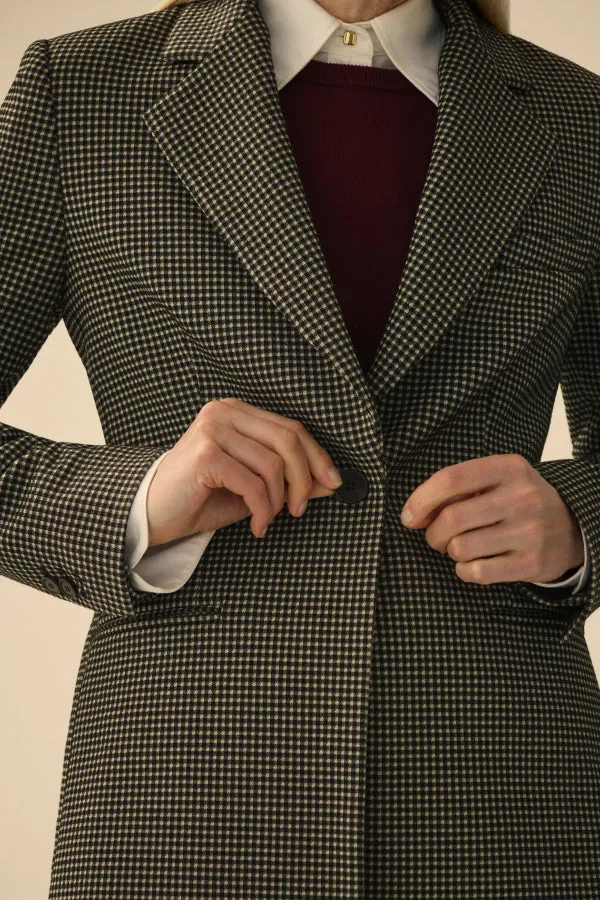 Rossi Executive Blazer - Knit Suiting :: Classic Check