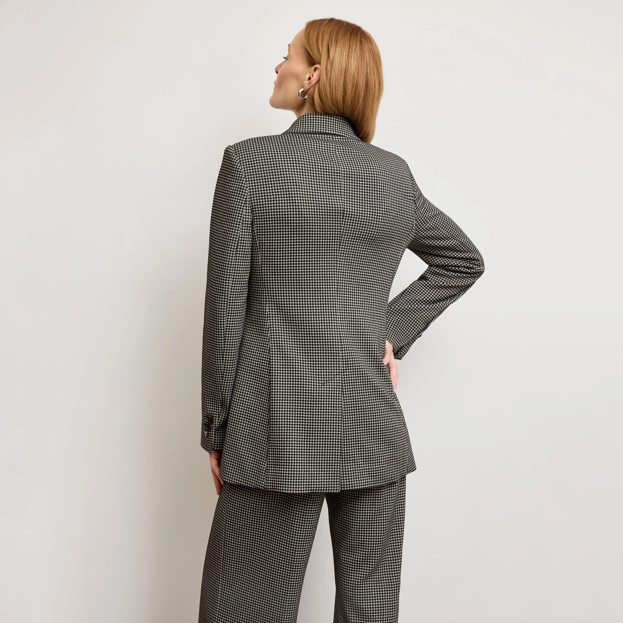 Rossi Executive Blazer - Knit Suiting :: Classic Check