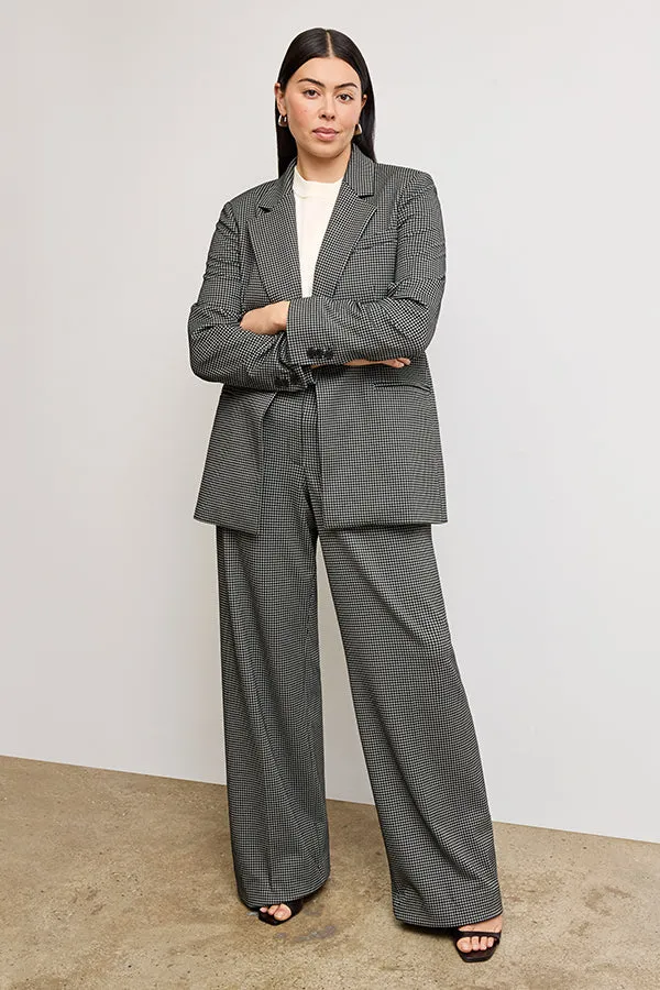 Rossi Executive Blazer - Knit Suiting :: Classic Check