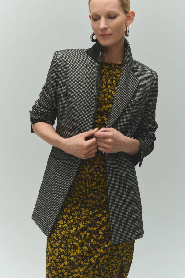 Rossi Executive Blazer - Knit Suiting :: Classic Check