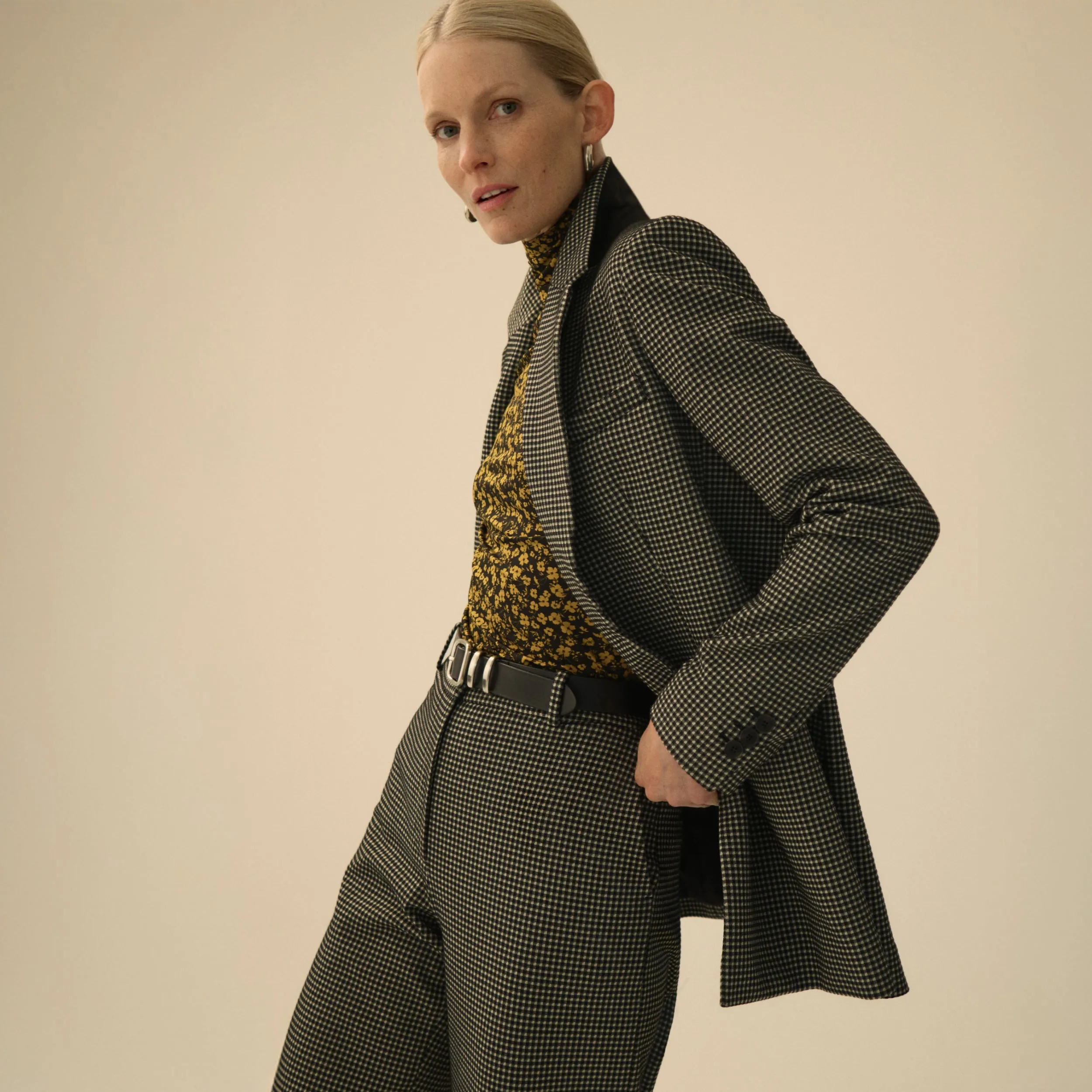 Rossi Executive Blazer - Knit Suiting :: Classic Check