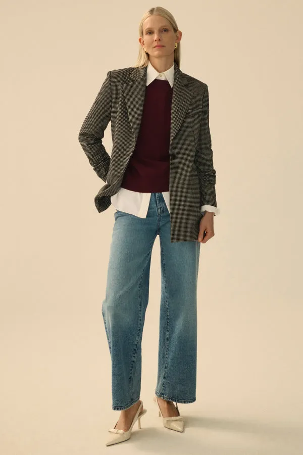 Rossi Executive Blazer - Knit Suiting :: Classic Check