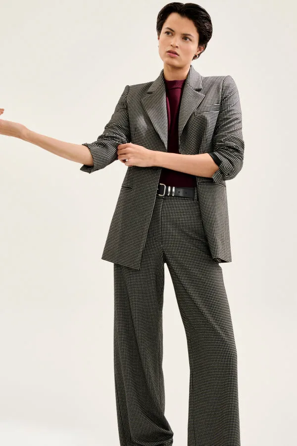 Rossi Executive Blazer - Knit Suiting :: Classic Check
