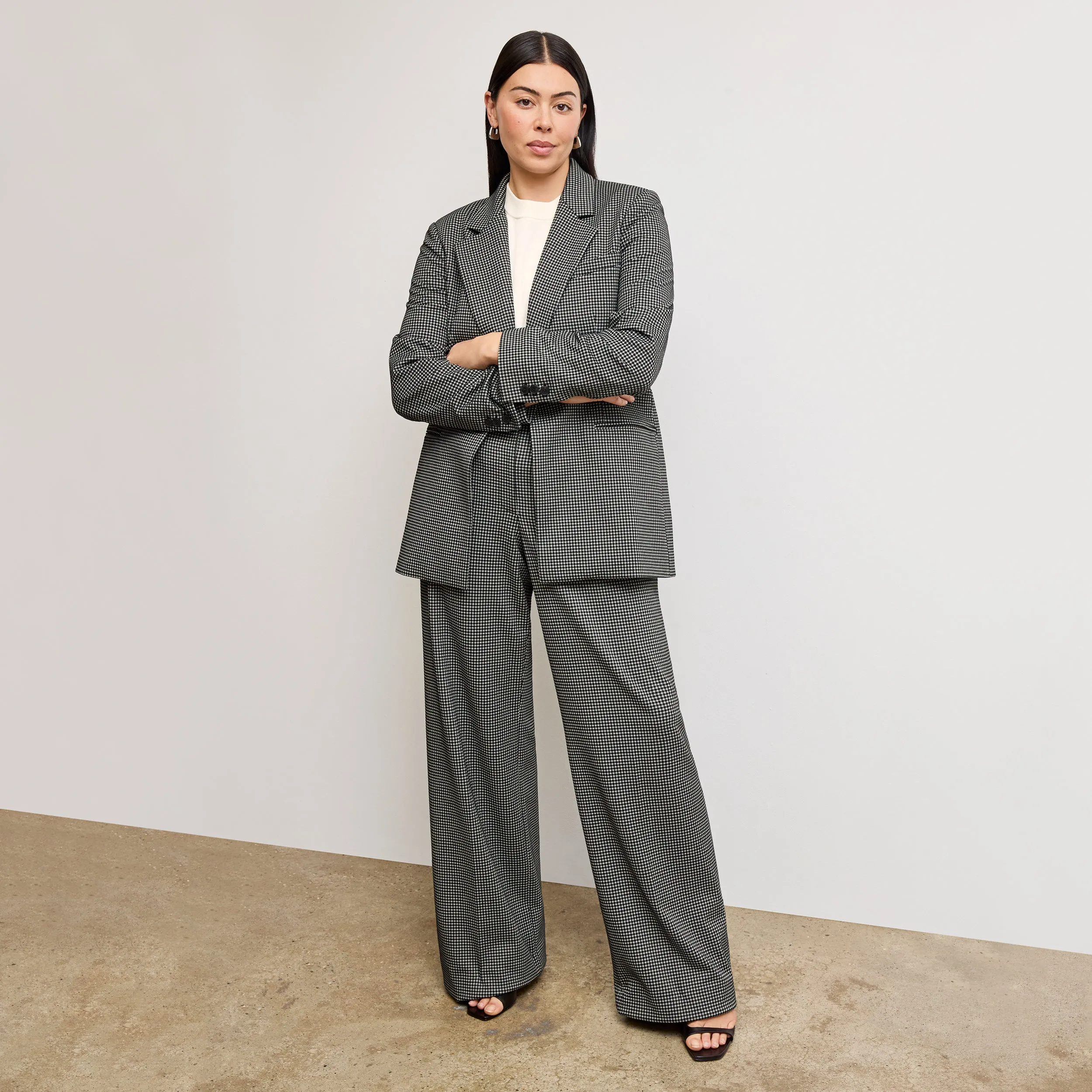 Rossi Executive Blazer - Knit Suiting :: Classic Check