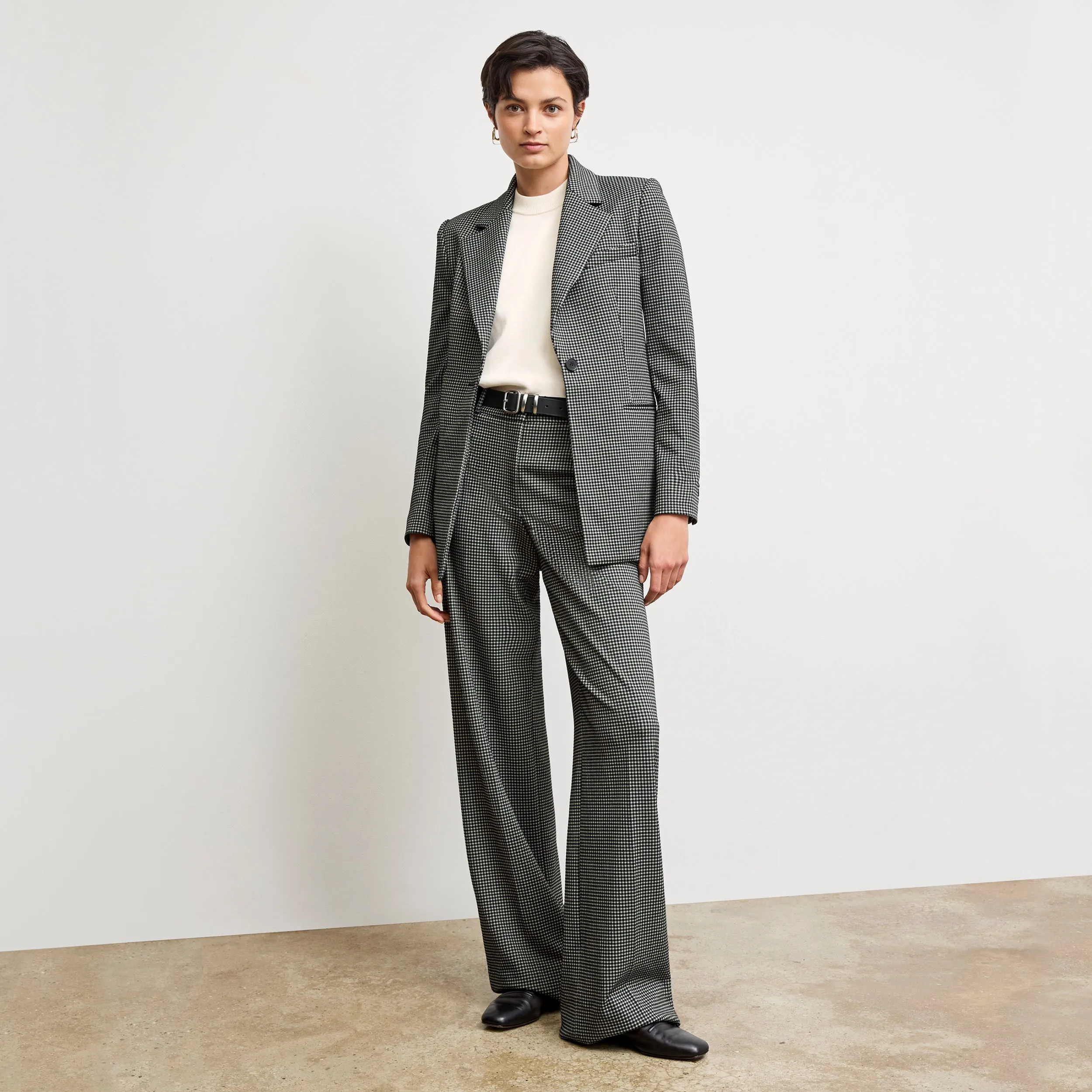 Rossi Executive Blazer - Knit Suiting :: Classic Check