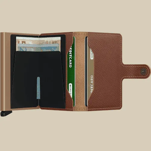 Secrid Miniwallet THE SAFFIANO Caramel