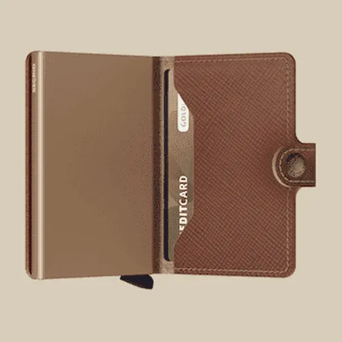 Secrid Miniwallet THE SAFFIANO Caramel