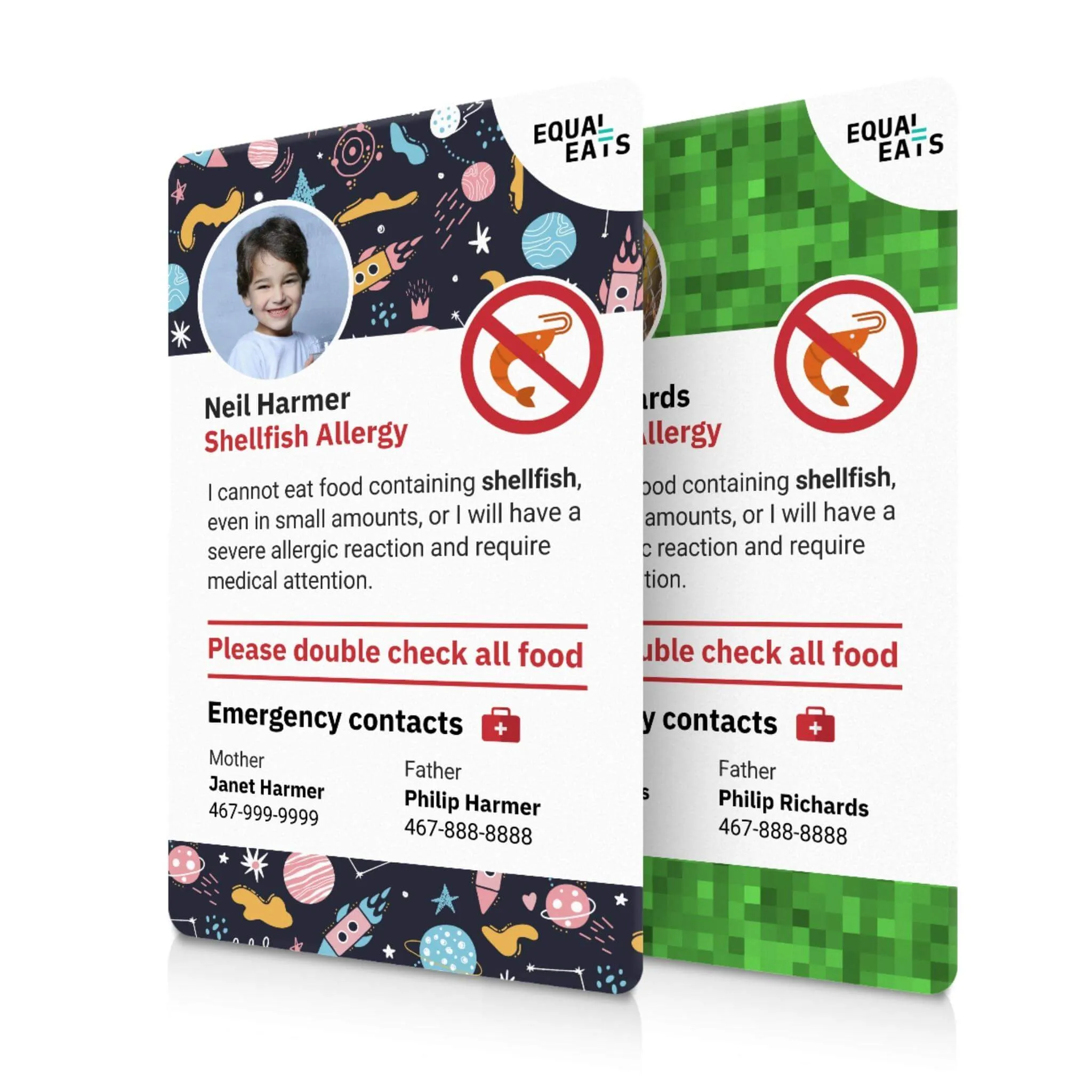Shellfish Allergy ID Card