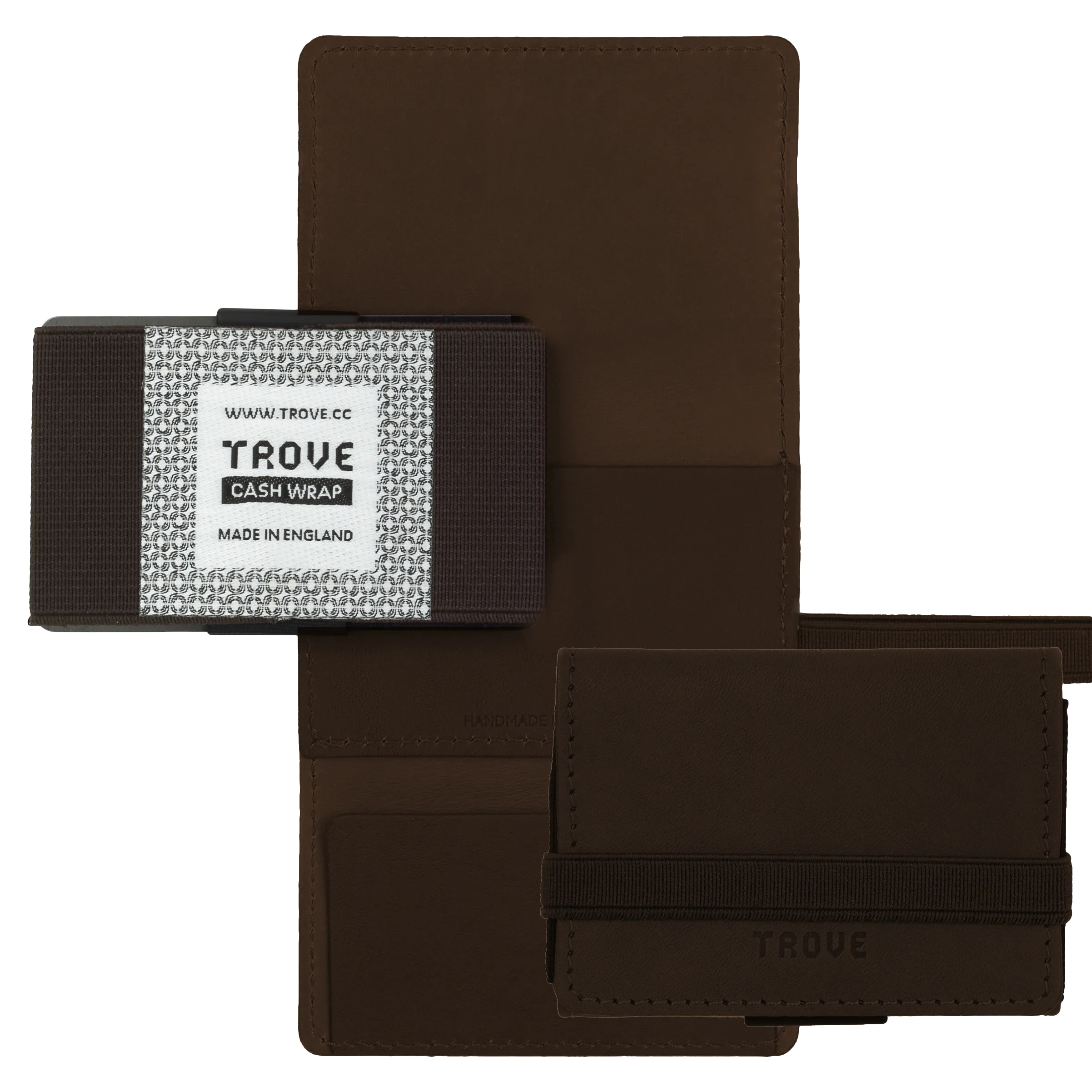 TROVE Cash Wrap: Brown Leather