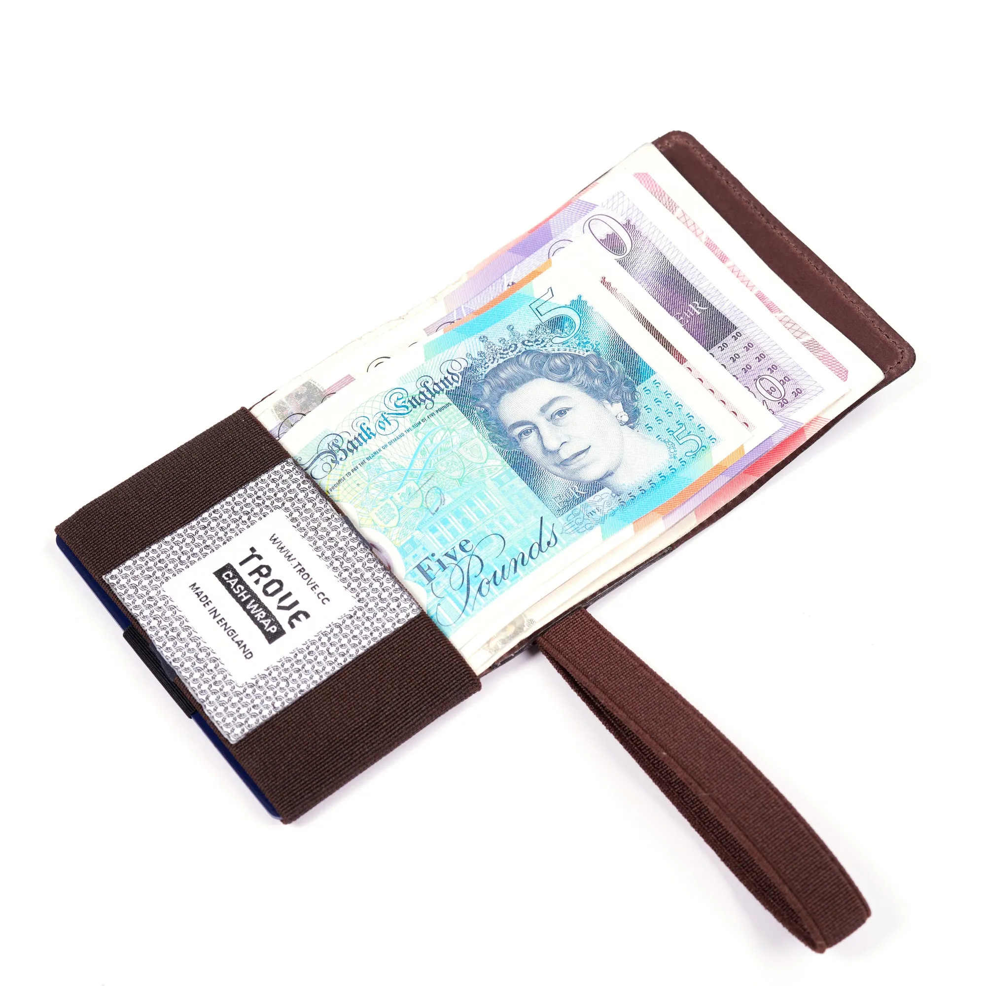 TROVE Cash Wrap: Brown Leather