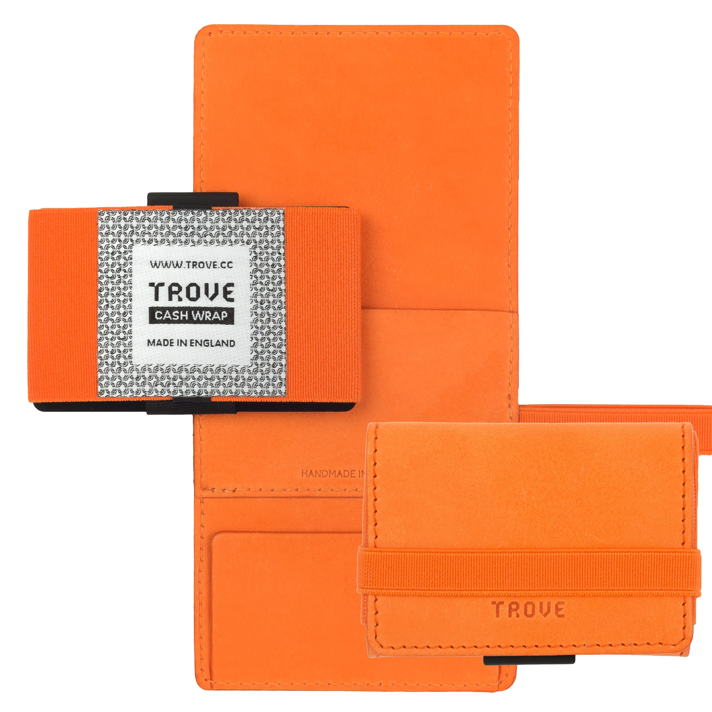 TROVE Cash Wrap: Orange Leather